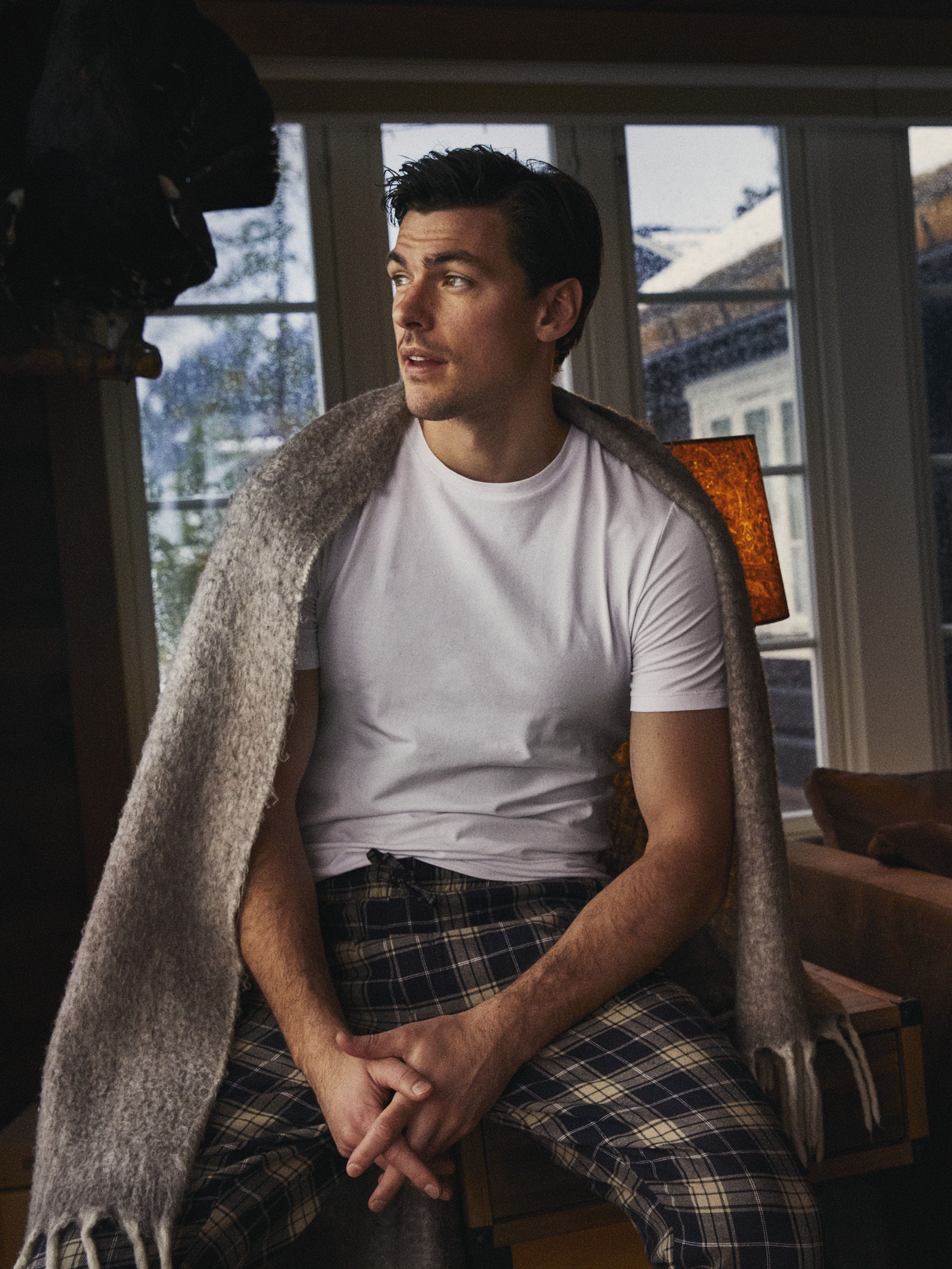 Get Trend 2-pack pyjama broek voor mannen, tieners, M - 3XL loungebroek voor nachtkleding, zachte pyjamabroek met zakken, geschenken voor mannen, Bruin, M