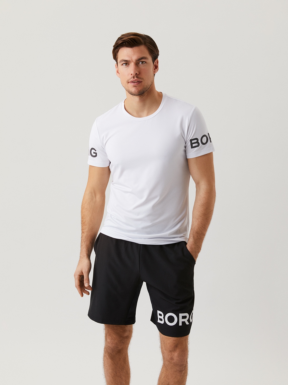 Björn Borg Short Sleeve Tee Shirt Sport Freizeit T-Shirt white 9999-1140_00071 