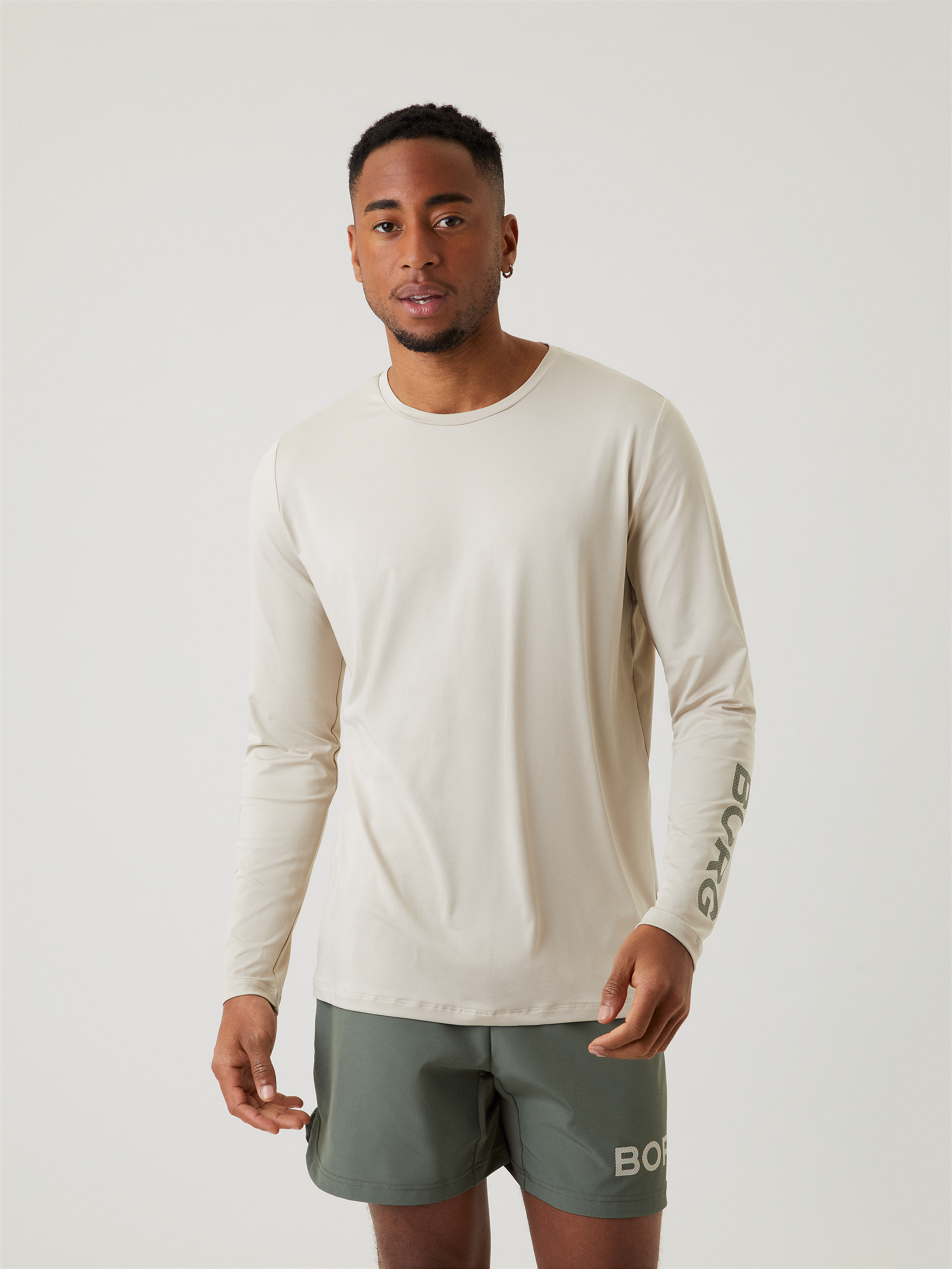 M Medium NEW BJORN BORG Sport Men's Gray/ Green Neon Short Sleeve T-Shirt Size 