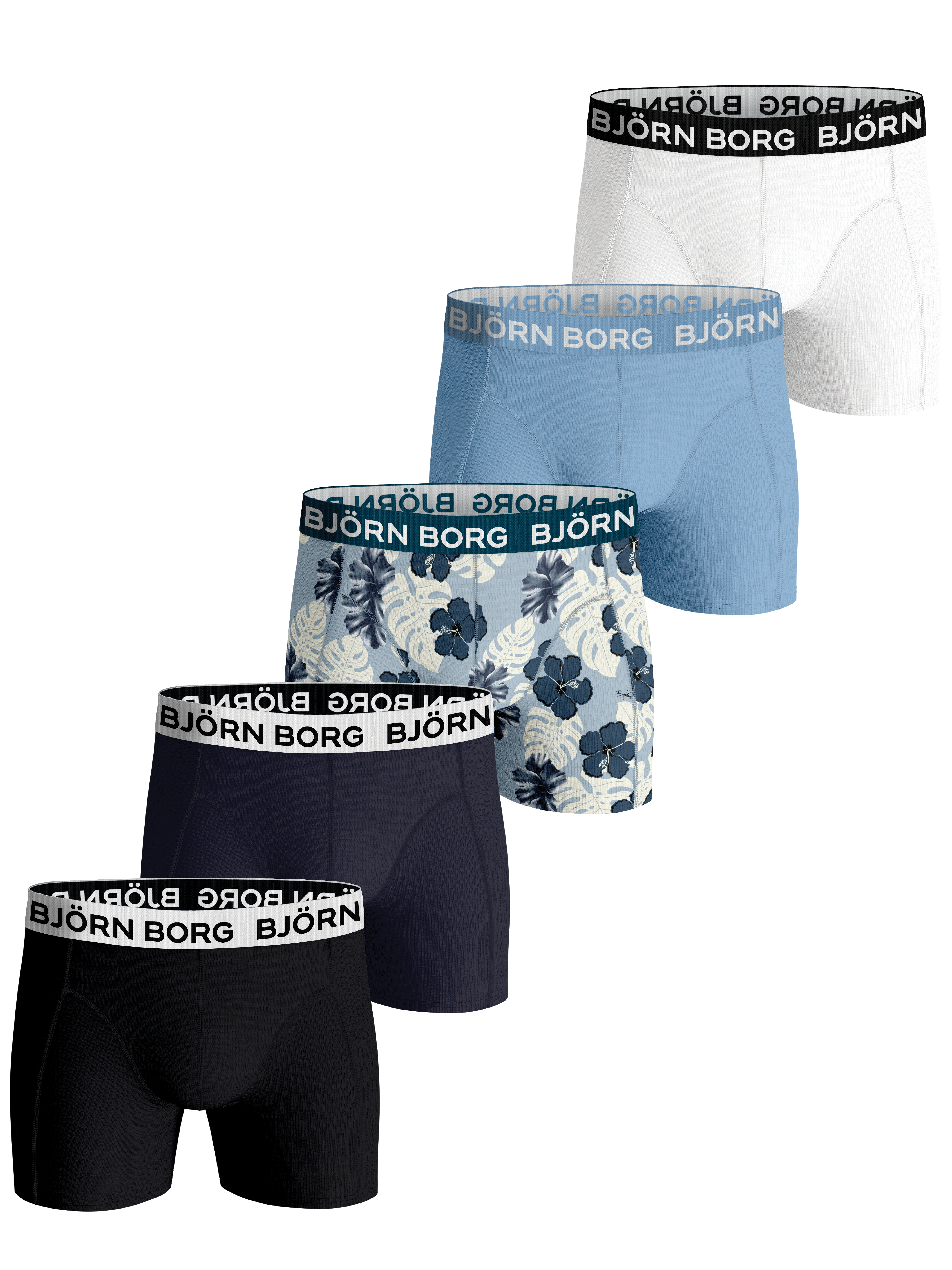 Björn Borg Herren Noos Solids Shorts  Boxer Short blau 3er Pack NEU 