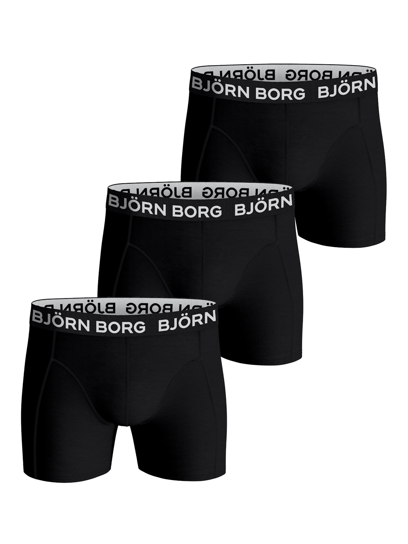 Cotton Stretch Boxer 3-pack - Noir