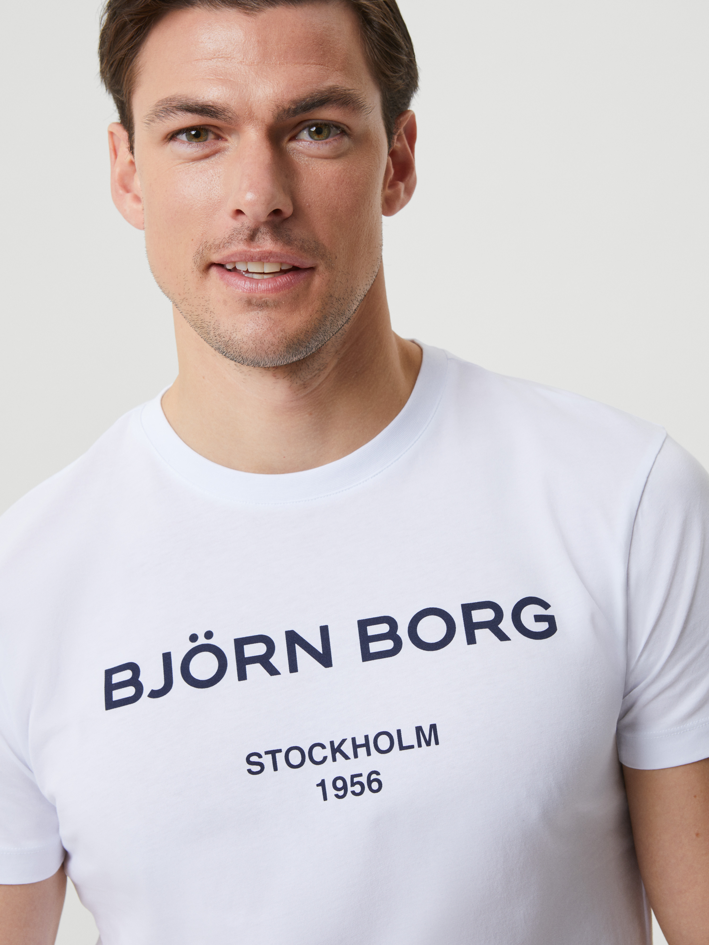 Borg Logo T-Shirt - Stralend Wit | Men Björn Borg