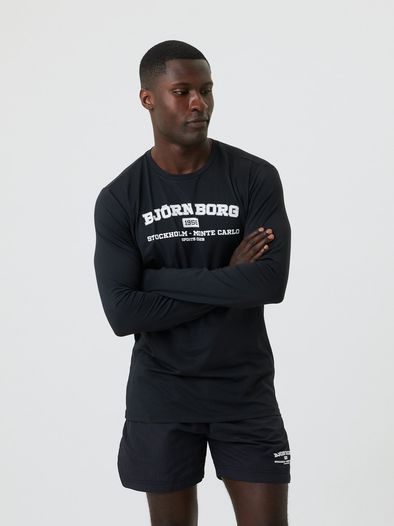 biografie Gebakjes afstand Borg Graphic Long Sleeve T-Shirt - Black Beauty | Men | Björn Borg