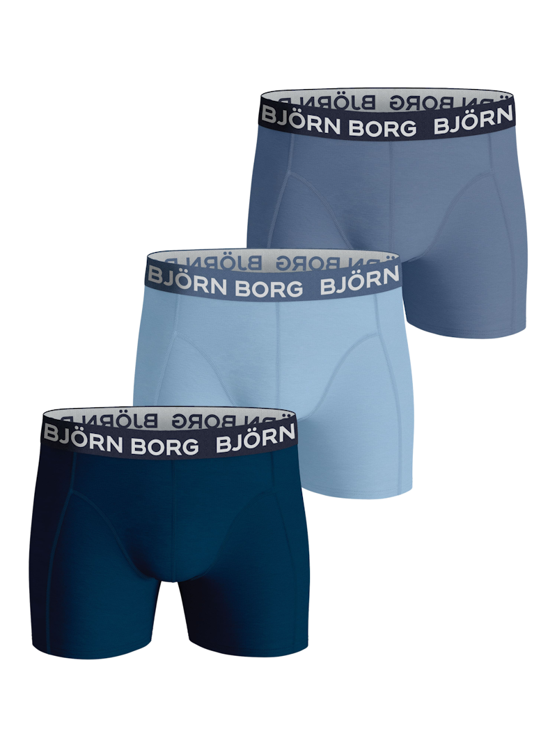 verbanning Roest Economie Cotton Stretch Boxer 3-pack - Blue | Men | Björn Borg