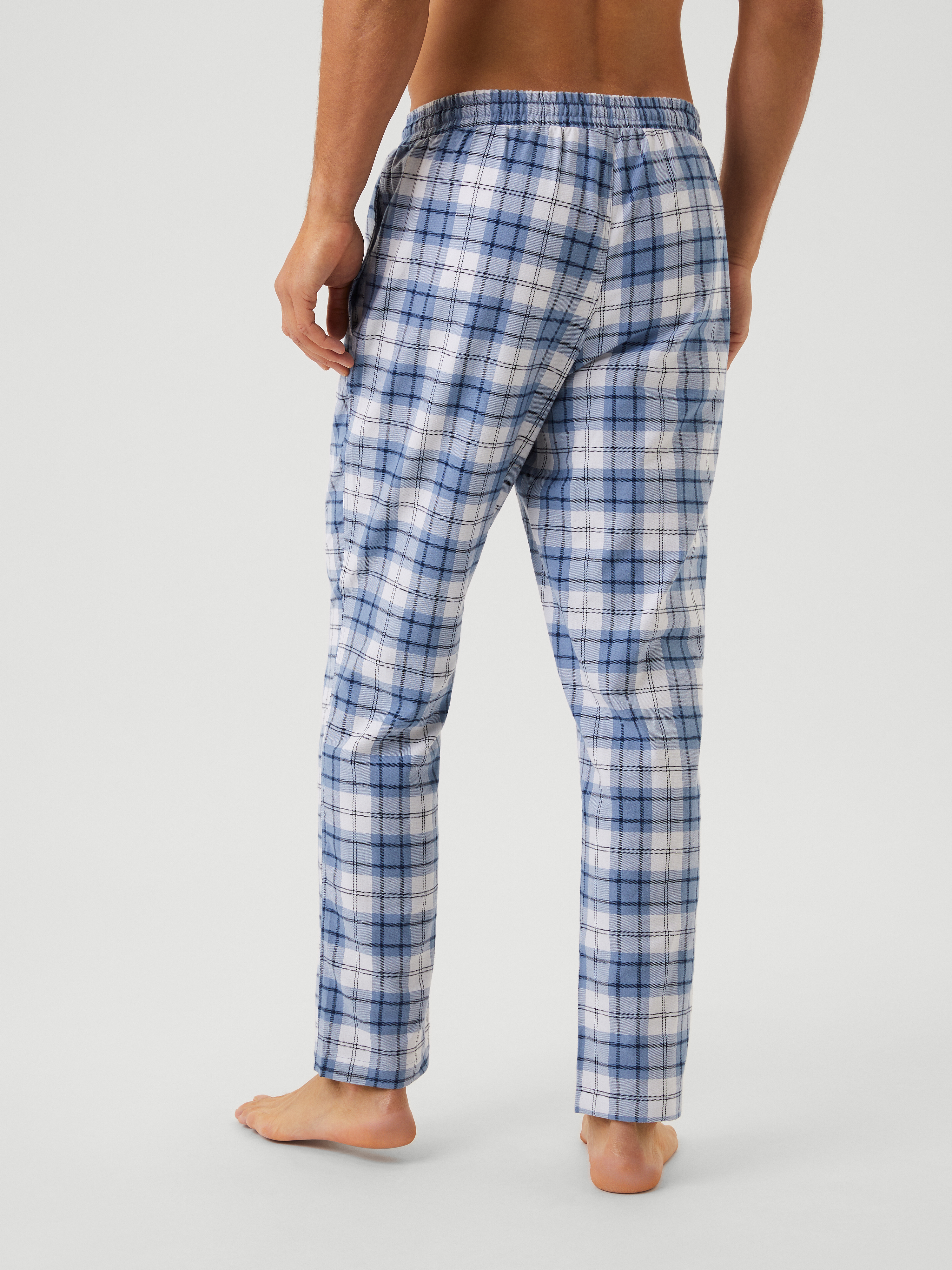 Calvin Klein Underwear  Checked CottonBlend Flannel Pyjama Trousers   Blue Calvin Klein Underwear