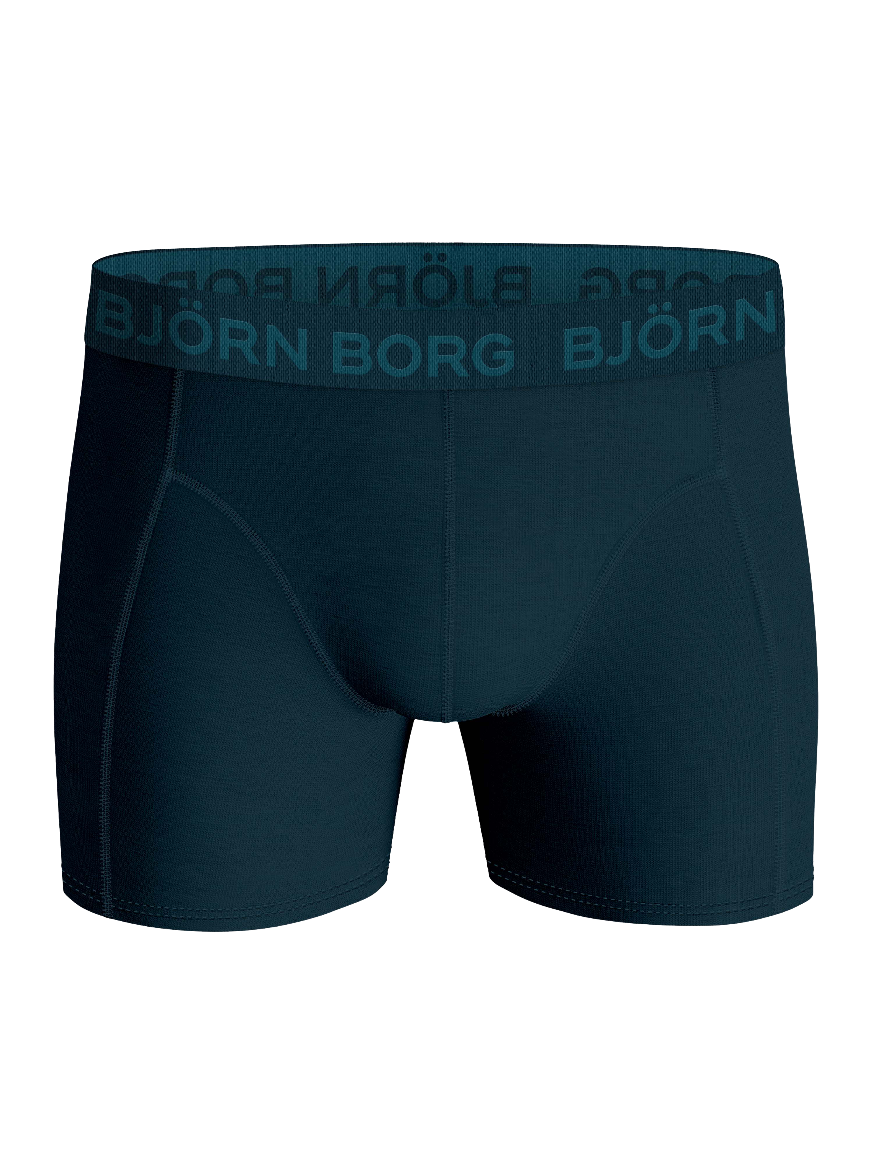 Bjorn Borg Men's Solid 5 Pairs Boxers - Blue Depths - M