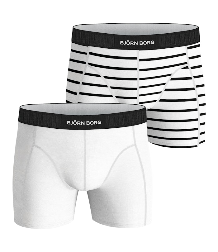 Single Stripe Cotton Stretch Shorts 2-pack