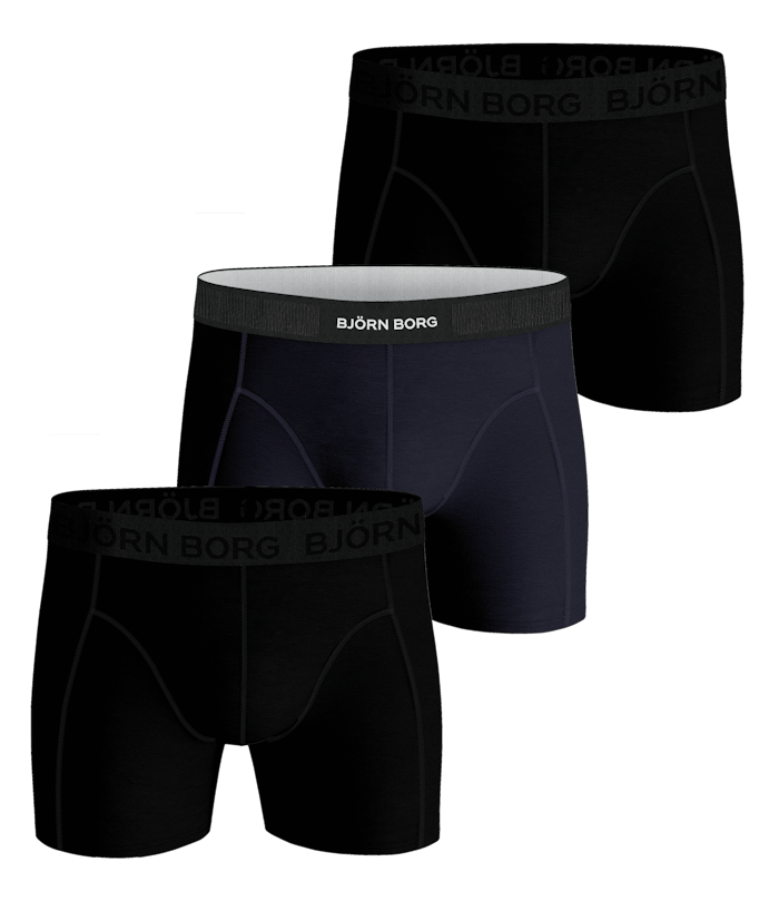Solid Cotton Stretch Shorts 3-pack