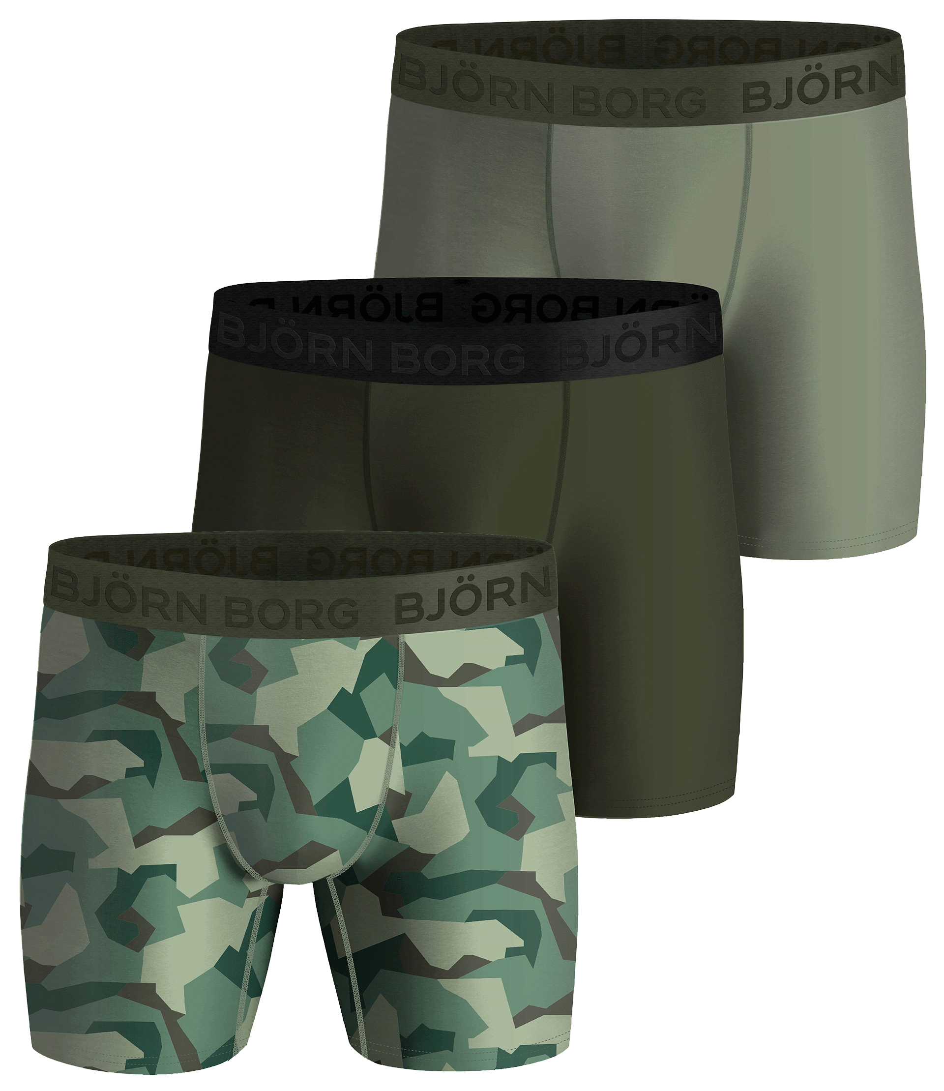 Camouflage Background Ring Mens Sports Performance Shorts Underwear 2 Pack 