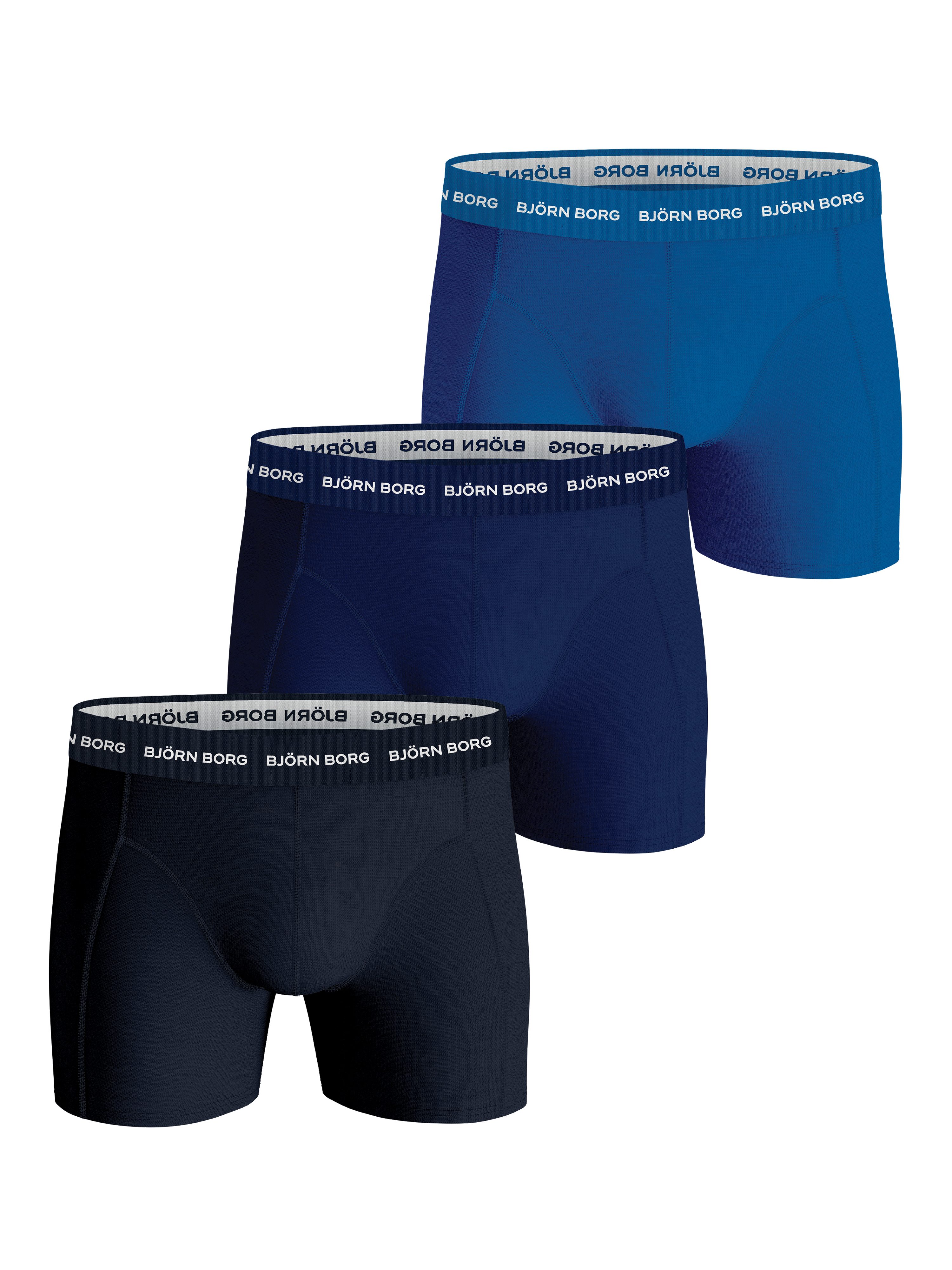 Cotton Stretch Boxer 3-pack - Blue | Björn