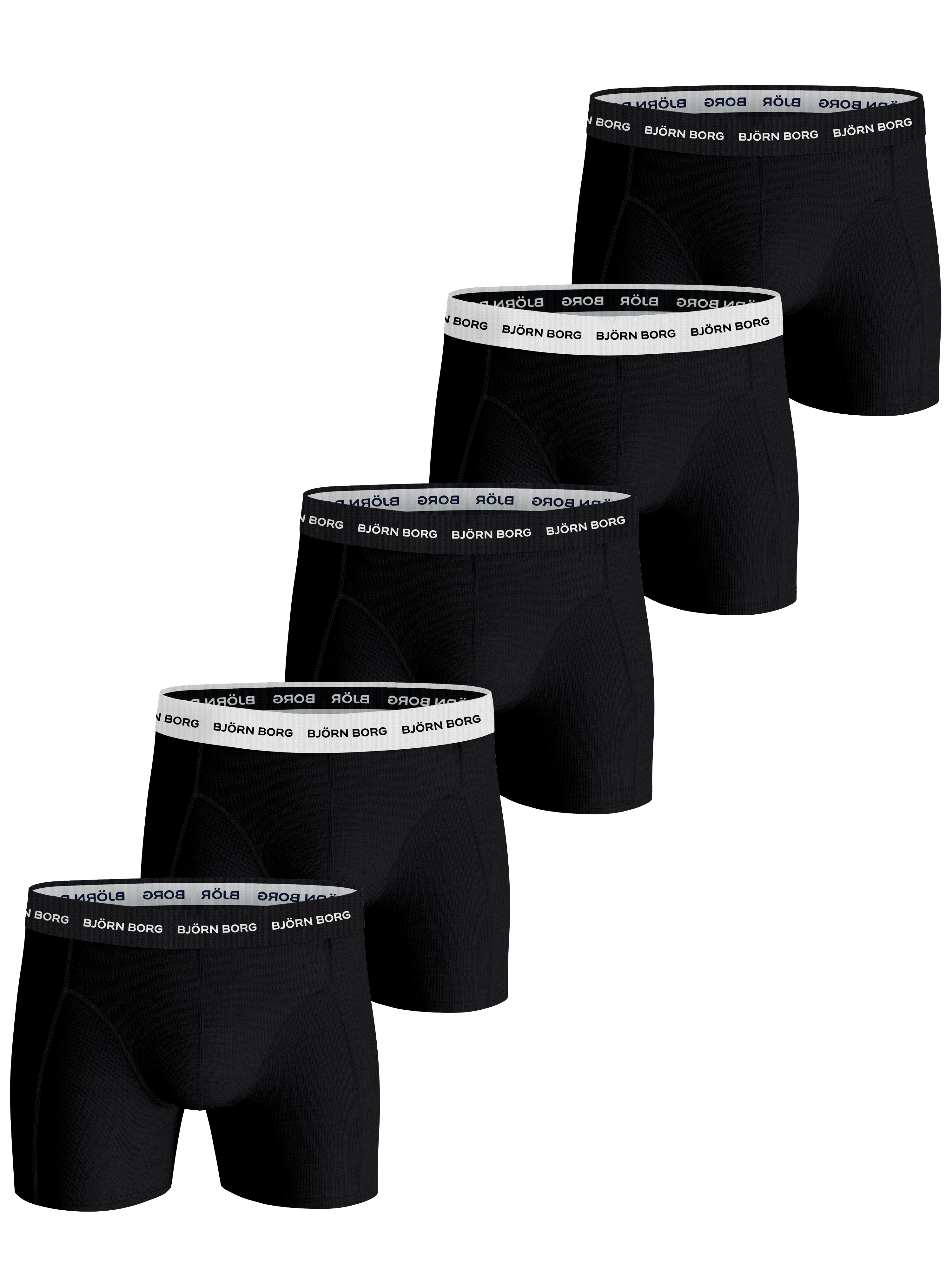 neerhalen Aan het leren Dwingend Cotton Stretch Boxer 5-pack - Black | Men | Björn Borg