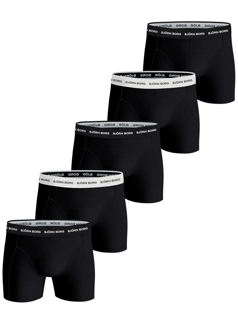 duizelig radioactiviteit Schipbreuk Cotton Stretch Boxer 5-pack - Black | Men | Björn Borg