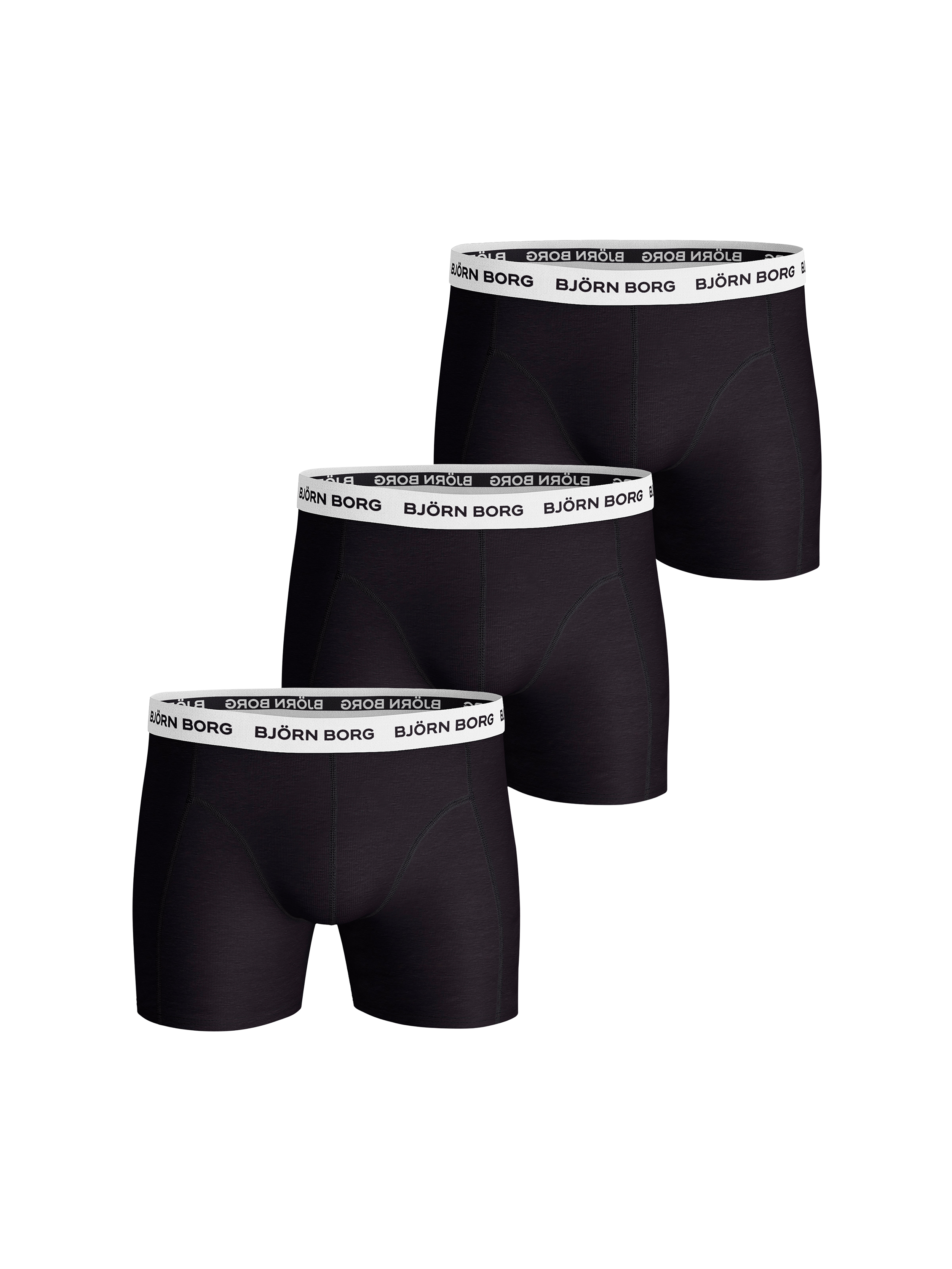 Pijlpunt Motivatie geweer Contrast Elastic Cotton Stretch Boxer 3-pack - Zwart | Men | Björn Borg