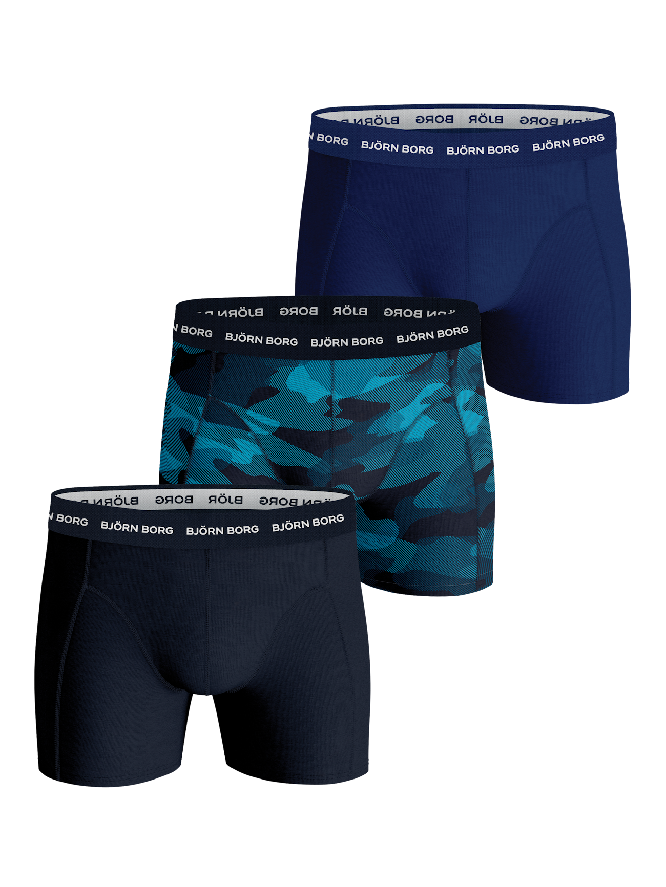 Cotton Stretch Boxer 3-pack - Navy